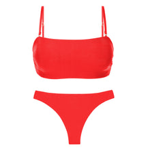 Laden Sie das Bild in den Galerie-Viewer, Product Front: Rio De Sol Ensemble Set Rouge Bandeau-Reto Nice-Fio