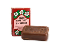 Laden Sie das Bild in den Galerie-Viewer, Product Front: Tiki Bar Soaps Tiki Savon Tiare Tahiti Vanille 130 Gr