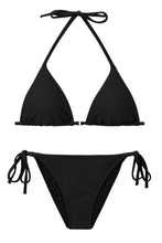 Laden Sie das Bild in den Galerie-Viewer, Product Front: Rio De Sol Ensemble Set Bora-Black Tri-Inv Lacinho