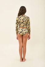 Laden Sie das Bild in den Galerie-Viewer, Model Back: Uv Line Une Pièce Fille Girl Bikini Hot Pant Jaguar Upf50+