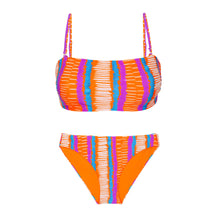Laden Sie das Bild in den Galerie-Viewer, Product Front: Rio De Sol Ensemble Set Stripes Bandeau-Reto Essential-Comfy