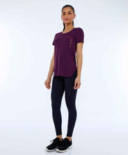 Laden Sie das Bild in den Galerie-Viewer, Image 02: Alto Giro Fitness Haut T-Shirt Skin Fit Inspiracionais Roxo