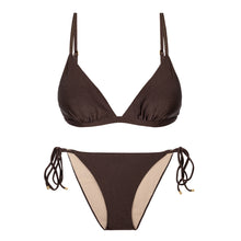 Laden Sie das Bild in den Galerie-Viewer, Product Front: Rio De Sol Ensemble Set Shimmer-Coffee Tri-Fixo Ibiza-Comfy