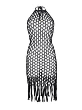 Laden Sie das Bild in den Galerie-Viewer, Product Front: Rio De Sol Midi Dress Black Serena Dress