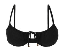 Laden Sie das Bild in den Galerie-Viewer, Product Front: Rio De Sol Haut Top Dots-Black Balconet-Tie