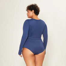 Laden Sie das Bild in den Galerie-Viewer, Image 08: Uv Line Une Pièce Swimsuit Macae Navy Blue Upf50+