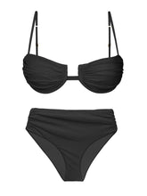 Laden Sie das Bild in den Galerie-Viewer, Product Front: Rio De Sol Ensemble Set Malibu-Black Zaya Amy