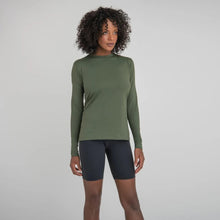 Laden Sie das Bild in den Galerie-Viewer, Image 02: Uv Line T-Shirt Longsleeve Uvpro Fem Verde Militar Upf50+