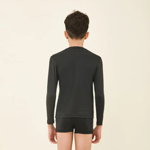Laden Sie das Bild in den Galerie-Viewer, Model Back: Uv Line T-Shirt Longsleeve Uvpro Kids Black Upf50+