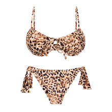 Laden Sie das Bild in den Galerie-Viewer, Product Front: Rio De Sol Ensemble Set Leopard Balconet-Tie Italy