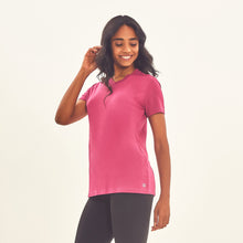 Laden Sie das Bild in den Galerie-Viewer, Image 02: Uv Line Fitness Haut T-Shirt Sport Fit Fuchsia Upf50+