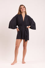Laden Sie das Bild in den Galerie-Viewer, Image 06: Rio De Sol Robe De Plage Black Kimono