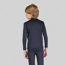 Laden Sie das Bild in den Galerie-Viewer, Model Back: Uv Line T-Shirt Rash Guard Kids High-Neck Black Upf50+