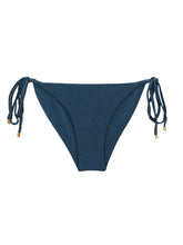 Laden Sie das Bild in den Galerie-Viewer, Product Front: Rio De Sol Bas Bottom Shimmer-Shark Cheeky-Tie-Gold