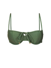 Laden Sie das Bild in den Galerie-Viewer, Product Front: Rio De Sol Haut Top Shimmer-Croco Balconet-Tie