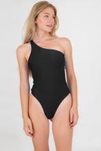 Laden Sie das Bild in den Galerie-Viewer, Model Front: Rio De Sol Une Pièce Nero Santorini