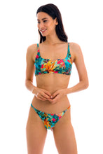 Laden Sie das Bild in den Galerie-Viewer, Model Front: Rio De Sol Ensemble Set Paradise Bra-Sport Ibiza-Fixa