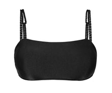 Laden Sie das Bild in den Galerie-Viewer, Product Front: Rio De Sol Haut Top Shimmer-Black Bandeau-Reto