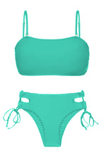 Laden Sie das Bild in den Galerie-Viewer, Product Front: Rio De Sol Ensemble Set Opal Bandeau-Reto Madrid