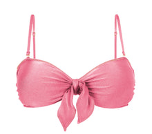 Laden Sie das Bild in den Galerie-Viewer, Product Front: Rio De Sol Haut Top Shimmer-Confetti Bandeau-Knot