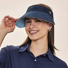 Laden Sie das Bild in den Galerie-Viewer, Gallery: Uv Line Visière Visor Bali Fem Navy Light Blue Upf50+