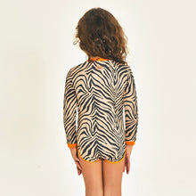 Laden Sie das Bild in den Galerie-Viewer, Model Back: Uv Line Maillot De Bain Bébé Swimsuit Baby Zebra Upf50+