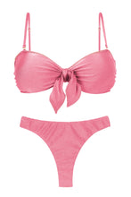 Laden Sie das Bild in den Galerie-Viewer, Product Front: Rio De Sol Ensemble Set Shimmer-Confetti Bandeau-Knot Nice-Fio