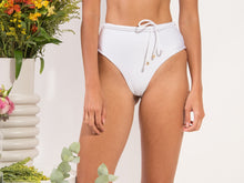 Laden Sie das Bild in den Galerie-Viewer, Image 09: Rio De Sol Bas Bottom Shimmer-White Belted-High-Waist