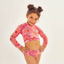 Laden Sie das Bild in den Galerie-Viewer, Model Front: Uv Line Deux Pièces Fille Bikini Girl Solar Rose
