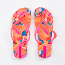 Laden Sie das Bild in den Galerie-Viewer, Product Front: Rio De Sol Tongs Orange Bloom Slim
