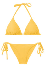 Laden Sie das Bild in den Galerie-Viewer, Product Front: Rio De Sol Ensemble Set Malibu-Yellow Tri-Inv Cheeky-Tie