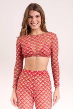 Laden Sie das Bild in den Galerie-Viewer, Gallery: Rio De Sol Haut De Plage Floral-Scales Top Harper