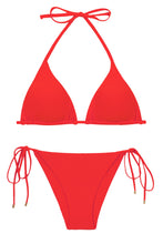 Laden Sie das Bild in den Galerie-Viewer, Product Front: Rio De Sol Ensemble Set Rouge Tri-Inv Lacinho