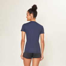 Laden Sie das Bild in den Galerie-Viewer, Model Back: Uv Line Fitness Haut Sport Fit Fem Marinho Upf50+