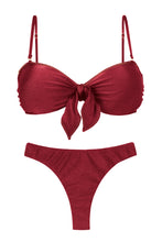 Laden Sie das Bild in den Galerie-Viewer, Product Front: Rio De Sol Ensemble Set Shimmer-Divino Bandeau-Knot Nice-Fio