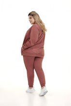 Laden Sie das Bild in den Galerie-Viewer, Model Back: Alto Giro Fitness Haut Jaqueta Melange Plus Rosa Hug