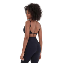 Laden Sie das Bild in den Galerie-Viewer, Model Back: Alto Giro Fitness Haut Top Bodytex Costas Decotada Preto