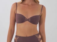 Laden und Abspielen von Videos im Galerie-Viewer, Video: Rio De Sol Ensemble Set Malibu-Ebano Bandeau-Iris Highwaist-Spin-Iris