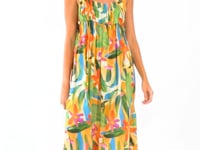 Laden und Abspielen von Videos im Galerie-Viewer, Video: Rio De Sol Vêtement De Plage Tropical Long Dress Chiara