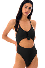 Laden Sie das Bild in den Galerie-Viewer, Gallery: Rio De Sol Une Pièce Dots-Black Ivy Strap