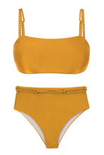 Laden Sie das Bild in den Galerie-Viewer, Product Front: Rio De Sol Ensemble Set Damasco Bandeau-Reto Hotpants
