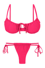 Laden Sie das Bild in den Galerie-Viewer, Product Front: Rio De Sol Ensemble Set Dots-Virtual-Pink Balconet-Tie Pipa