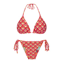 Laden Sie das Bild in den Galerie-Viewer, Product Front: Rio De Sol Ensemble Set Floral-Scales Tri-Inv Lacinho