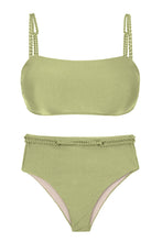 Laden Sie das Bild in den Galerie-Viewer, Product Front: Rio De Sol Ensemble Set Oliva Bandeau-Reto Hotpants