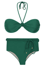 Laden Sie das Bild in den Galerie-Viewer, Product Front: Rio De Sol Ensemble Set Palace Twist Belted-High-Waist