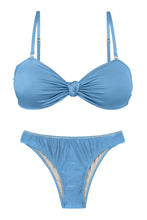 Laden Sie das Bild in den Galerie-Viewer, Product Front: Rio De Sol Ensemble Set Shimmer-Baltic-Sea Bandeau-Joy Essential