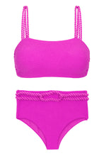 Laden Sie das Bild in den Galerie-Viewer, Product Front: Rio De Sol Ensemble Set St-Tpz-Pink Reto Hotpant-High