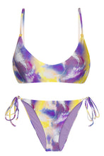 Laden Sie das Bild in den Galerie-Viewer, Product Front: Rio De Sol Ensemble Set Tiedye-Purple Bralette Ibiza-Comfy
