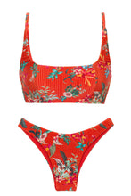 Laden Sie das Bild in den Galerie-Viewer, Product Front: Rio De Sol Ensemble Set Wildflowers Bra-Sport Lisboa