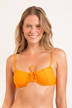 Laden Sie das Bild in den Galerie-Viewer, Gallery: Rio De Sol Haut Top Dots-Mango Balconet-Tie